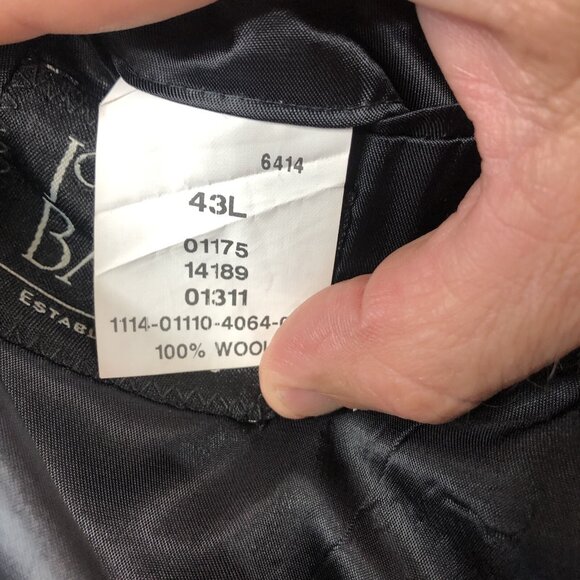 Jos A Bank Sport Coat Mens 43L Long Gray 100% Wool Jacket Blazer Office Classic - Picture 8 of 12